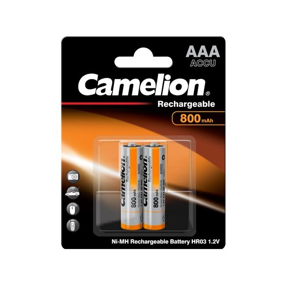 باتری نیم قلمی قابل شارژ کملیون مدل NI-MH Rechargeable بسته 2 عددی
