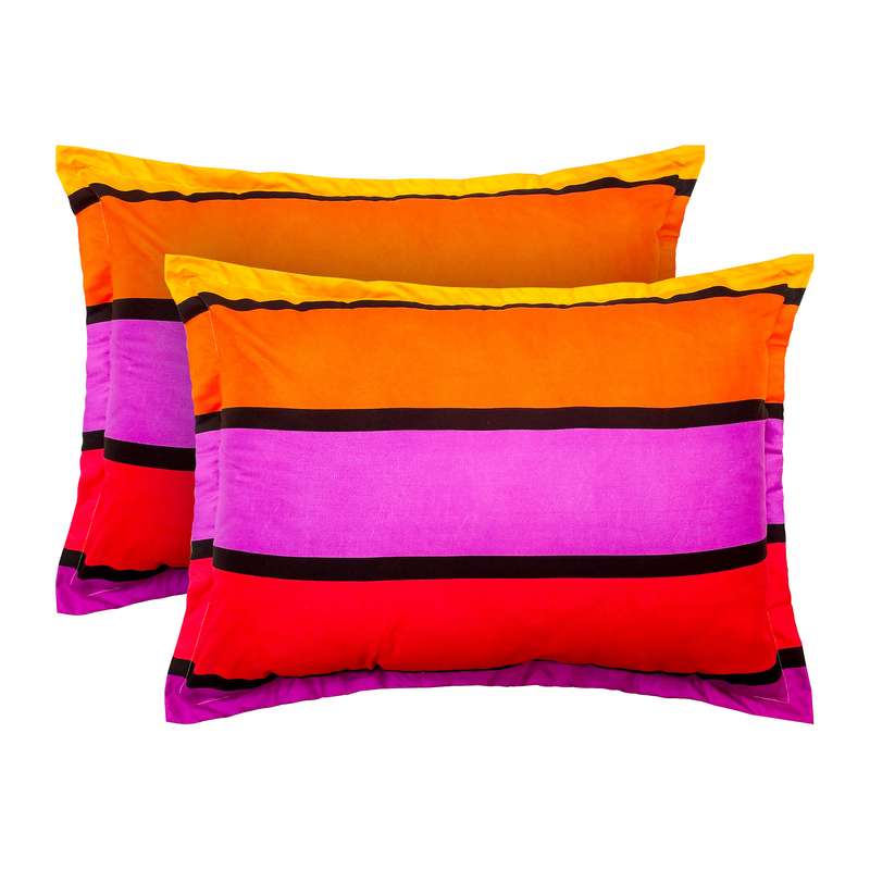 رو بالشی آدنو مدل Colored stripes کد IR32 بسته 2عددی