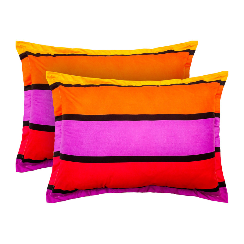 رو بالشی آدنو مدل Colored stripes کد CH41 بسته 2 عددی