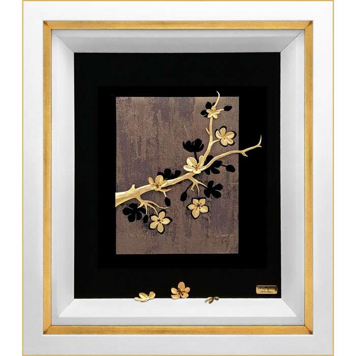 تابلو طلاکوب زرین هنر ایران مدل گلریزان