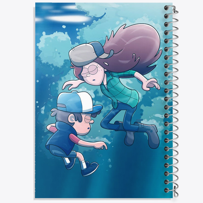 دفتر مشق 50 برگ خندالو طرح آبشار جاذبه کد F2246