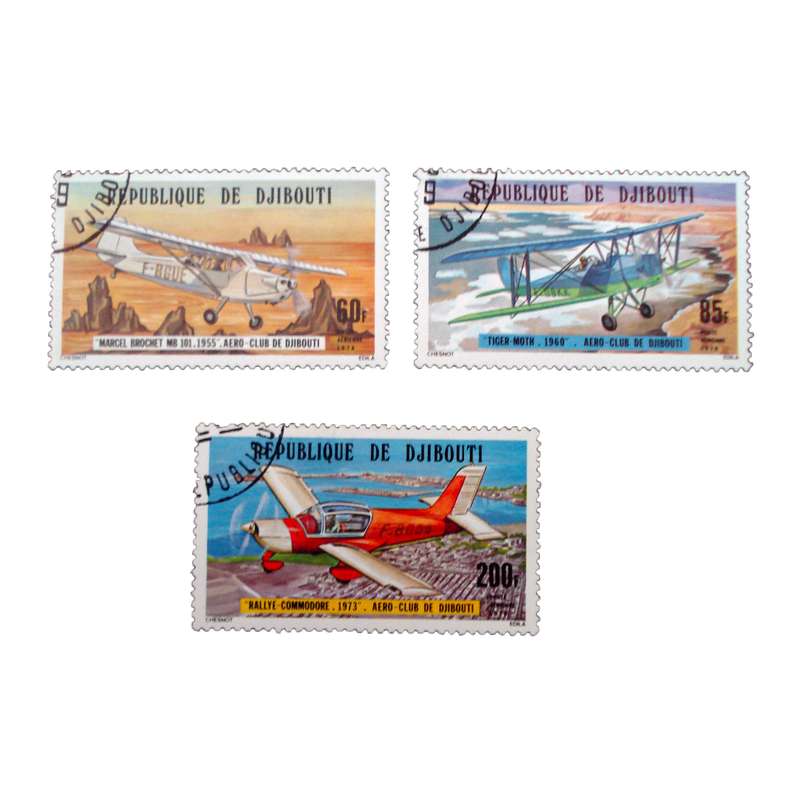 تمبر یادگاری مدل هواپیما کد bc-1927 مجموعه 3 عددی