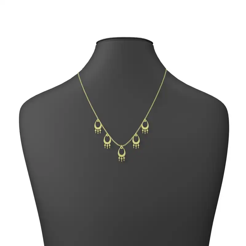 گردنبند طلا 18 عیار زنانه مدوپد مدل اشک کد RNA10021