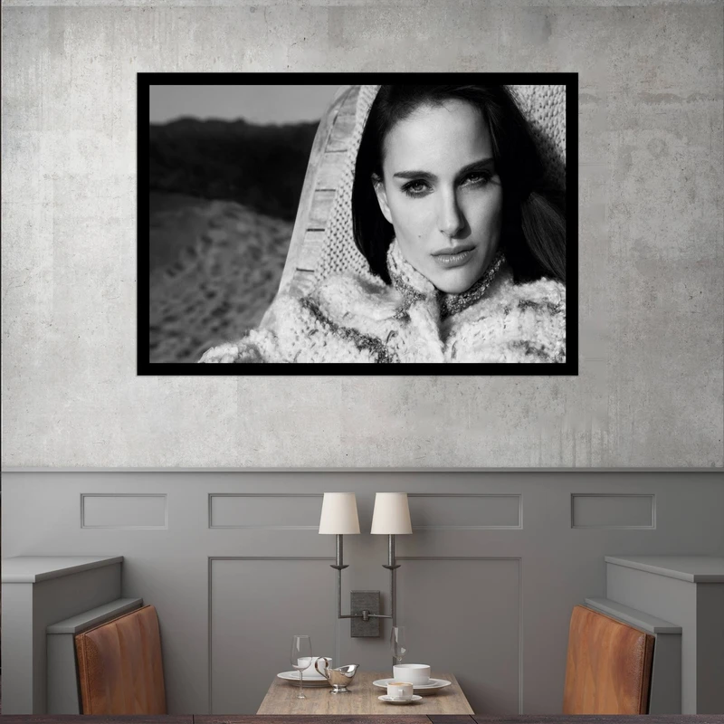 تابلو بکلیت طرح مشاهیر سینمای جهان ناتالی پورتمن مدل قاب شاسی B-s10085