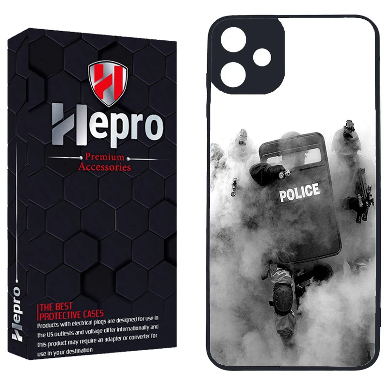 کاور هپرو طرح police کد TPU-136 مناسب برای گوشی موبایل سامسونگ Galaxy A05