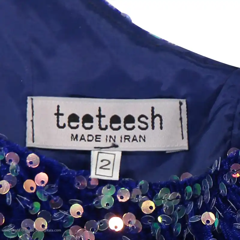 پیراهن دخترانه تیتیش مدل 2471418 رنگ سرمه ای