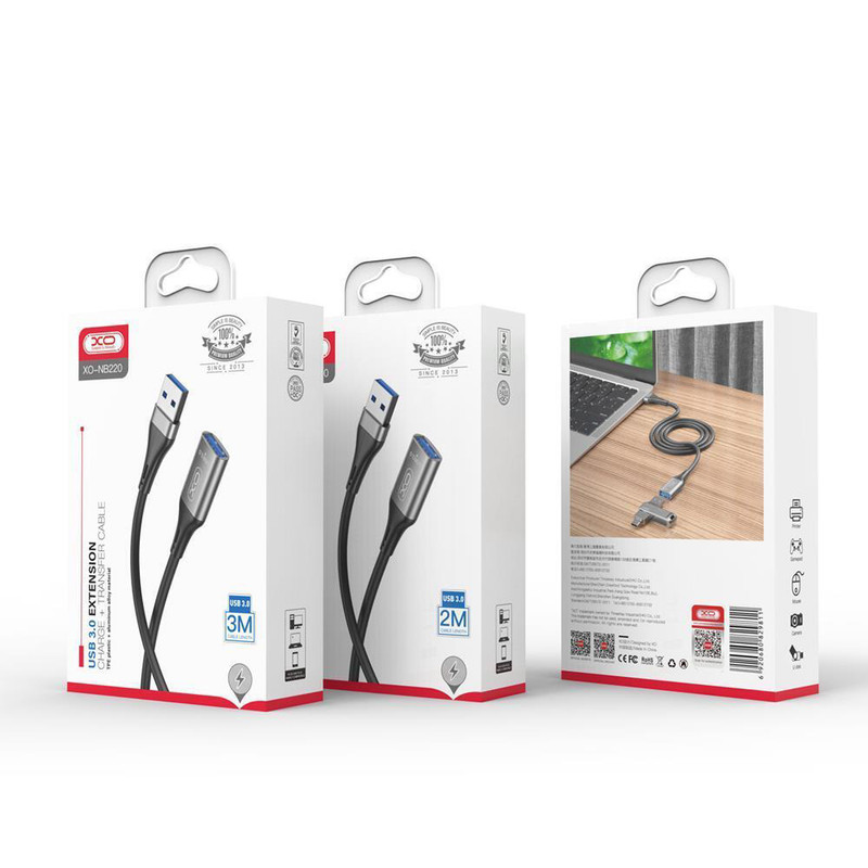 کابل افزایش طول usb ایکس او مدل nb220 طول 3 متر