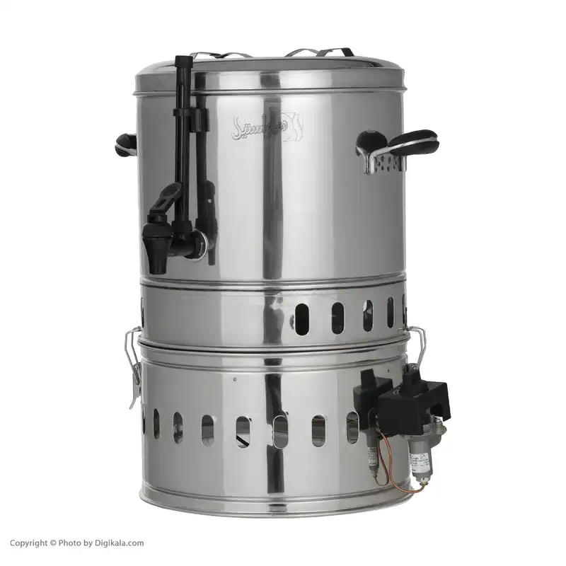 سماور گازی دنیای استیل مدل ۲۰ ga گنجايش ٢٠ ليتر