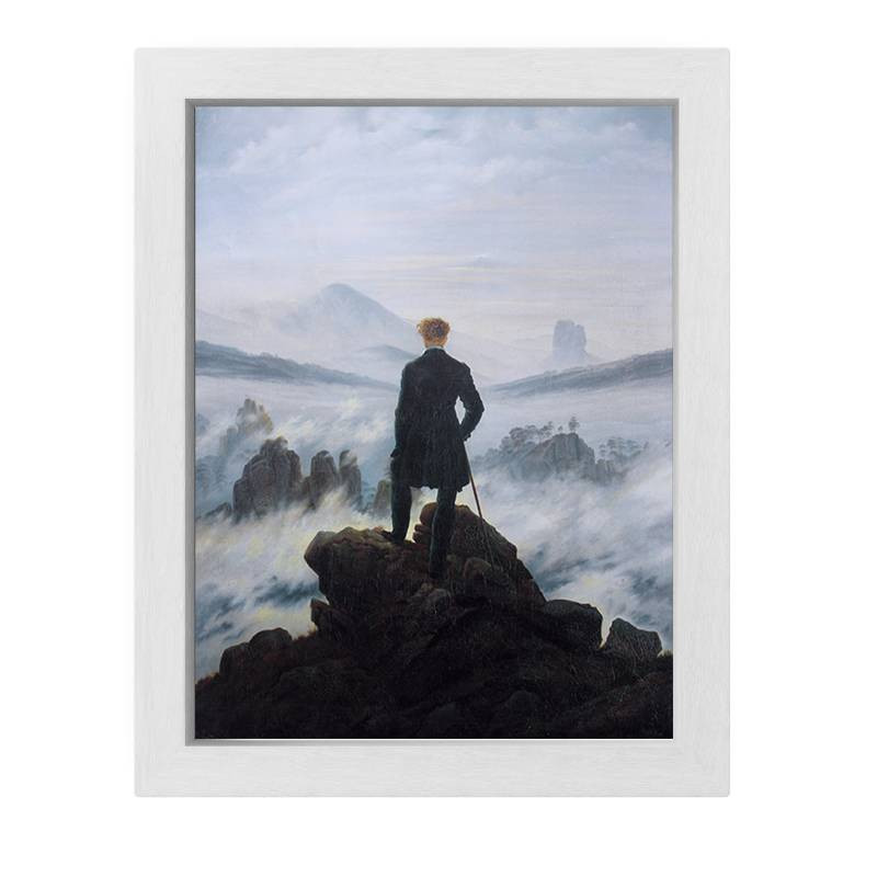 تابلو طرح نقاشی سرگردان بر فراز دریای مه اثر کاسپار داوید فریدریش