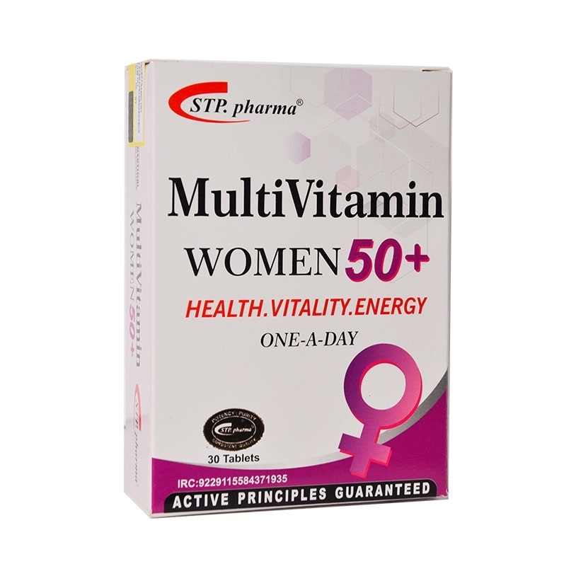قرص مولتی ویتامین خانم های بالای 50 سال اس تی پی فارما بسته 30 عددی 