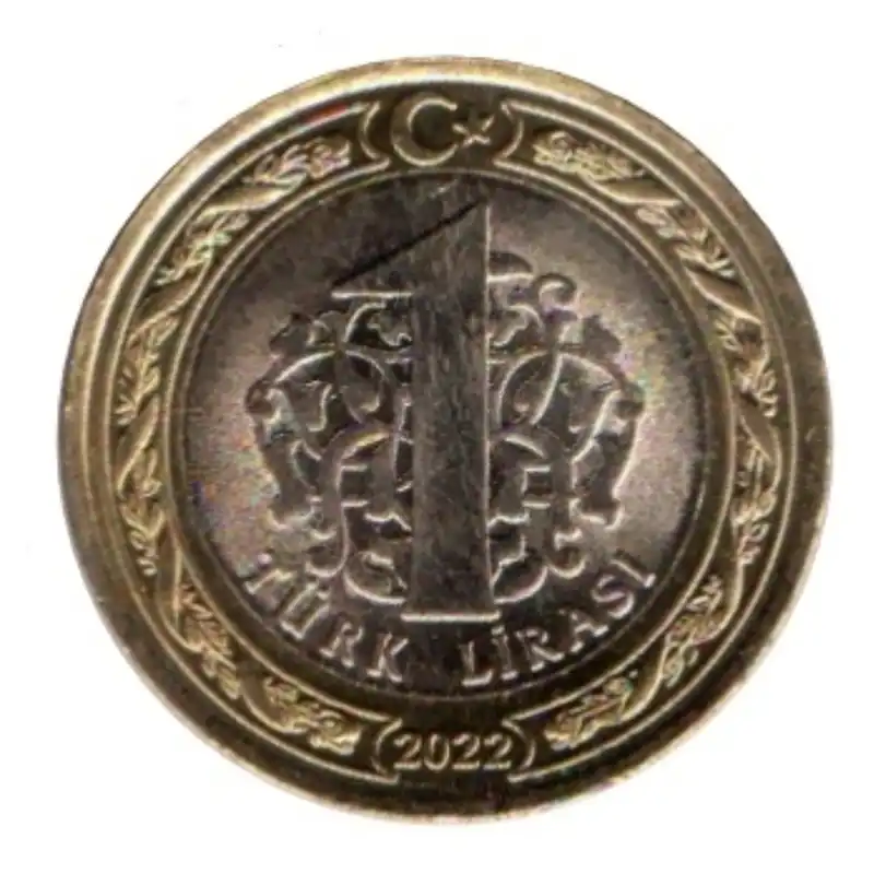 سکه تزیینی کشور ترکیه مدل یک لیر 2022
