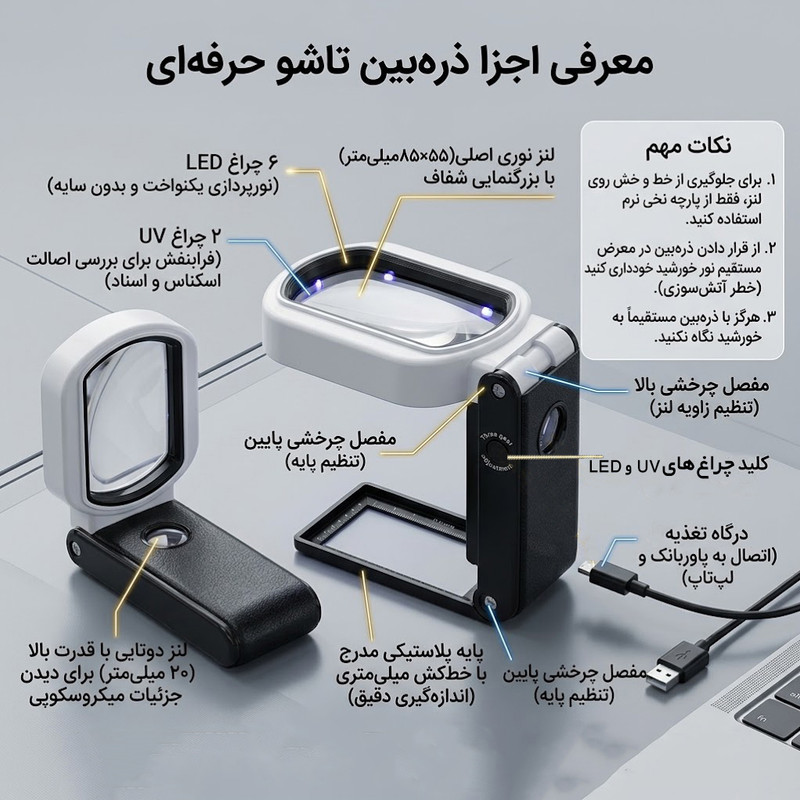 ذره بین مدل TH-7018-FX