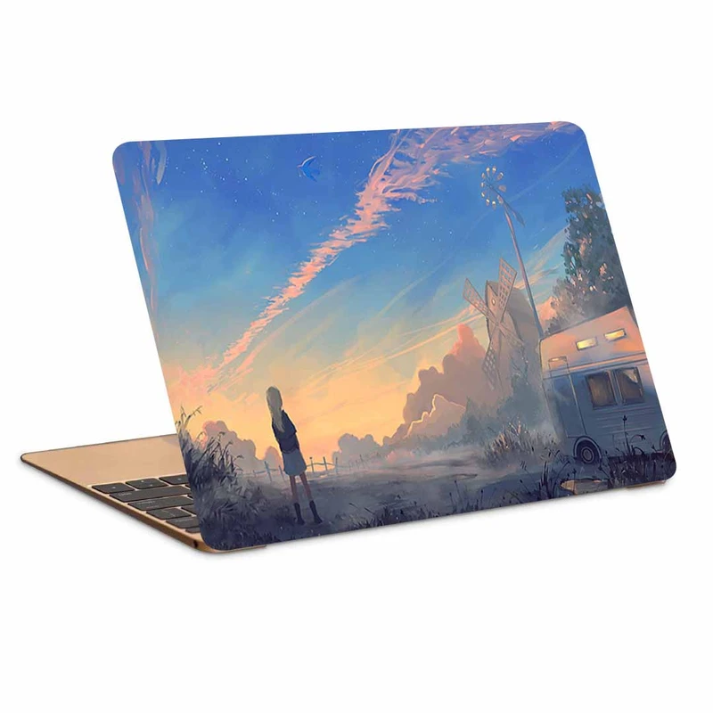 استیکر لپ تاپ طرح girl landscape artکد N-262مناسب برای لپ تاپ 15.6 اینچ