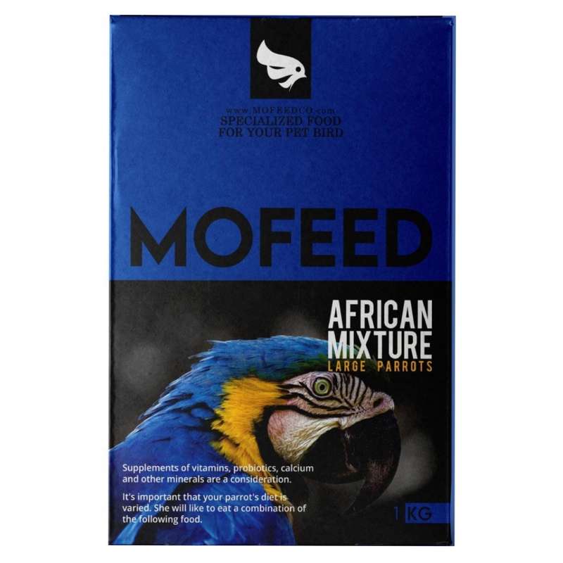 غذای طوطی سانان بزرگ مفید مدل مخلوط آفریقایی وزن 1 کیلوگرم