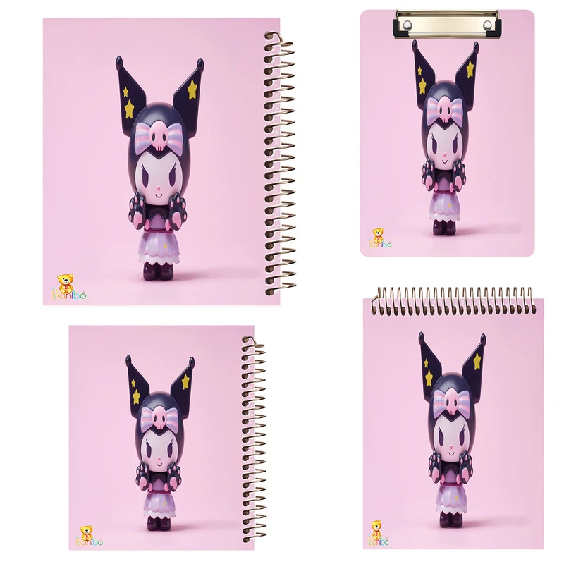 دفتر 100 برگ بانیبو مدل کرومی کد 2710 به همراه تخته شاسی بسته 4 عددی