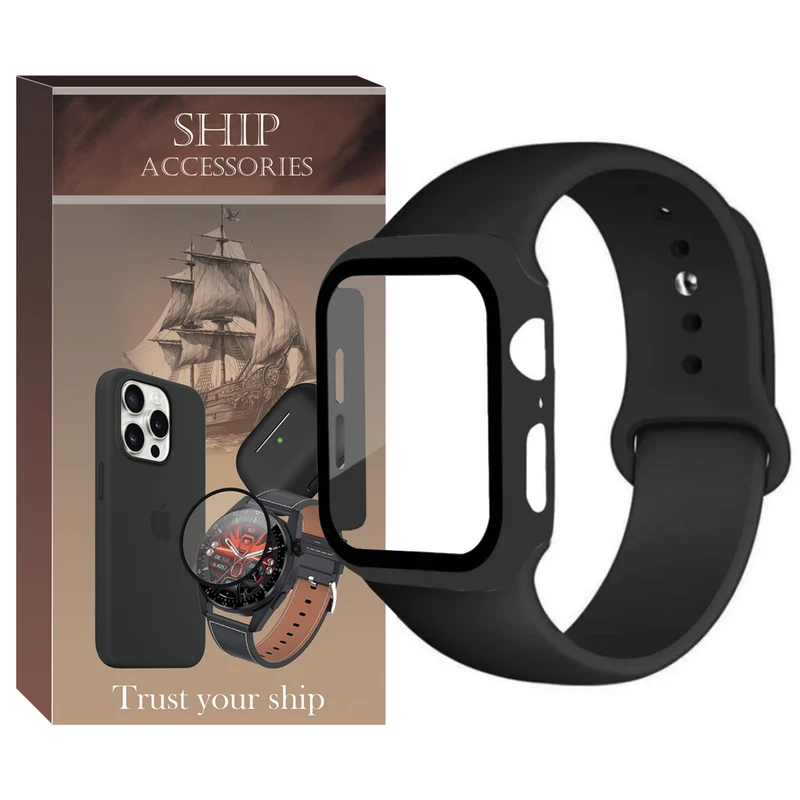 بند شیپ مدل Soft-Guard-SH مناسب برای اپل واچ سری 7/8/9 سایز 41 میلی متری به همراه کاور