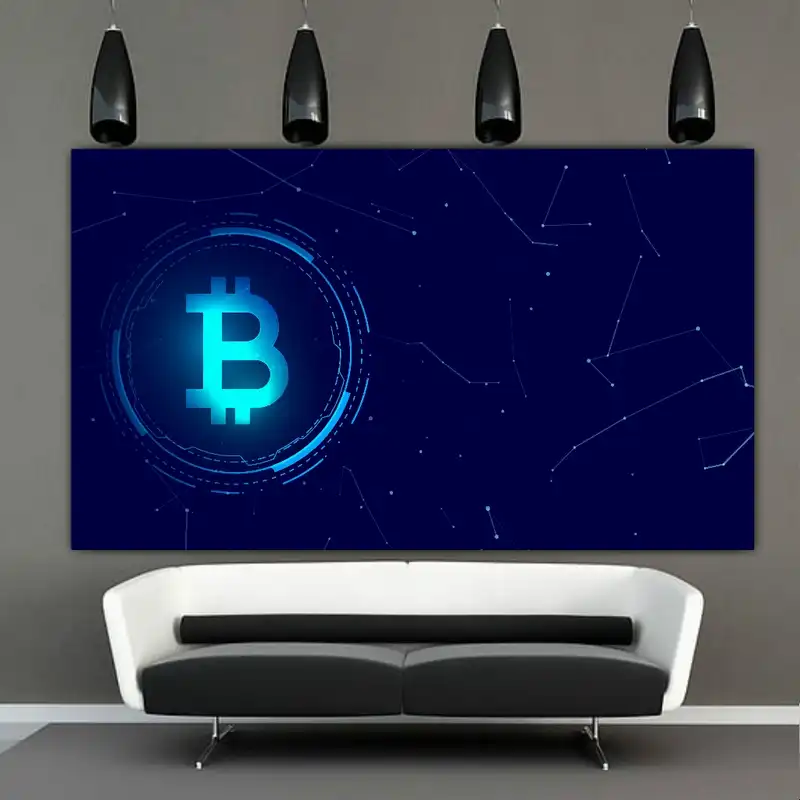 تابلو بوم طرح ارز دیجیتال مدل بیت کوین کد SDB4805