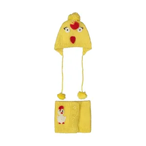 ست کلاه و شال گردن بافتنی بچگانه کد A22