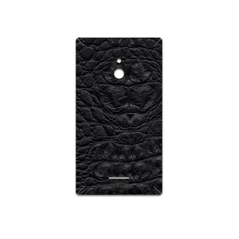 برچسب پوششی ماهوت مدل Black-Crocodile-Leather مناسب برای گوشی موبایل نوکیا XL