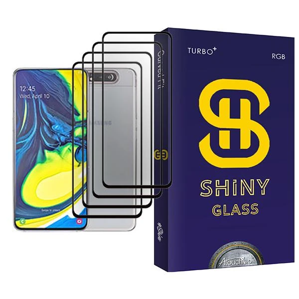 محافظ صفحه نمایش آتوچبو مدل Shiny Glass MIX004 مناسب برای گوشی موبایل سامسونگ Galaxy A80 بسته چهار عددی