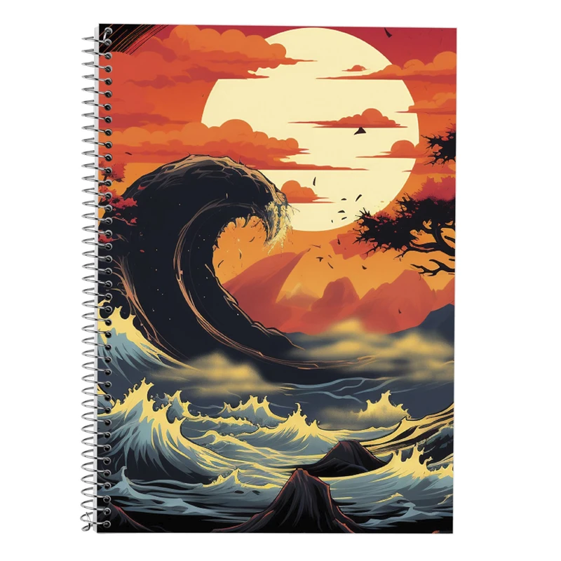 دفتر زبان 50 برگ مدوپد مدل دوخط طرح Naroto کد DF11349