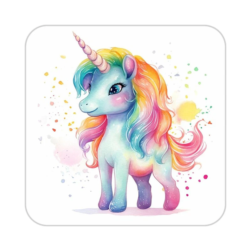 زیر لیوانی کاکتی طرح اسب تک شاخ و یونیکورن مدل mp32428