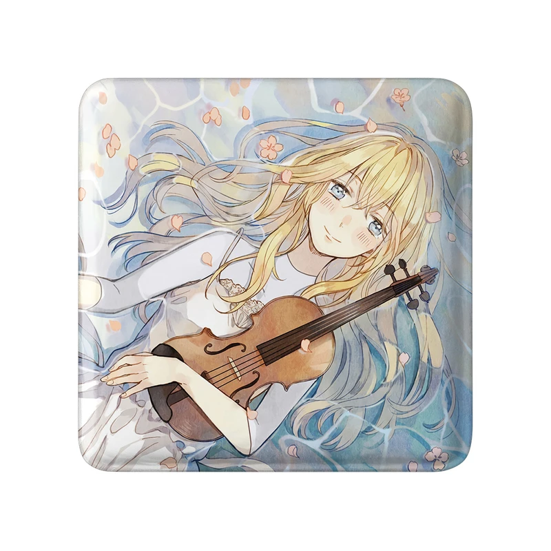 مگنت خندالو طرح کائوری انیمه دروغ تو در آوریل مدل مربعی کد 32460