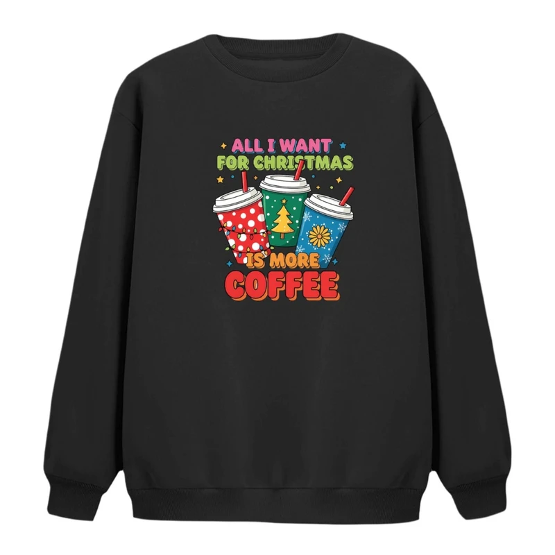 سویشرت زنانه مدل کافی کریسمس 