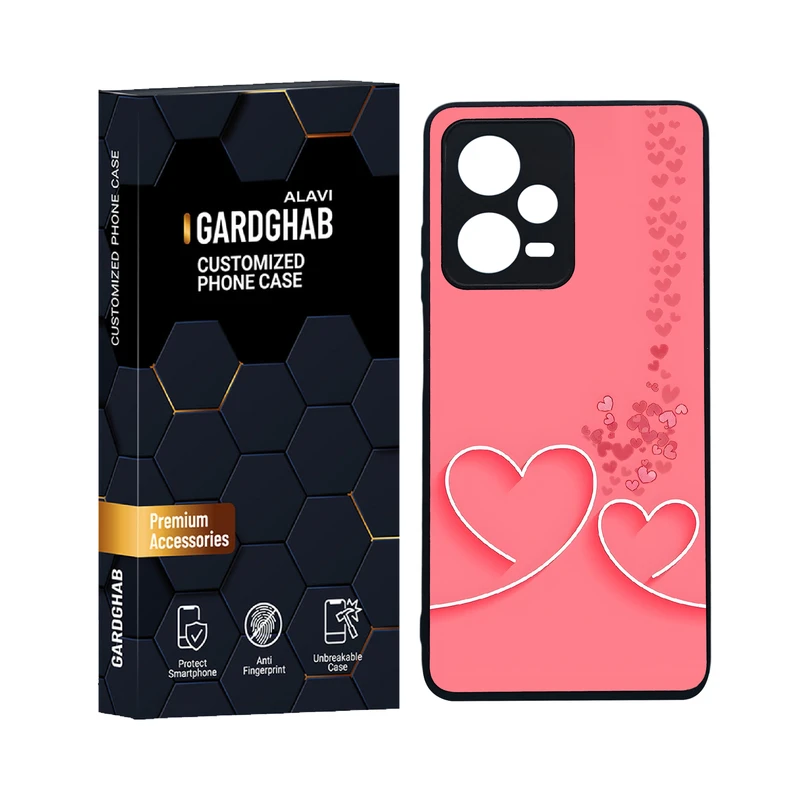 کاور گارد قاب علوی مدل دورژله ای عاشقانه مناسب برای گوشی موبایل شیائومی Redmi Note 12 Pro 5G