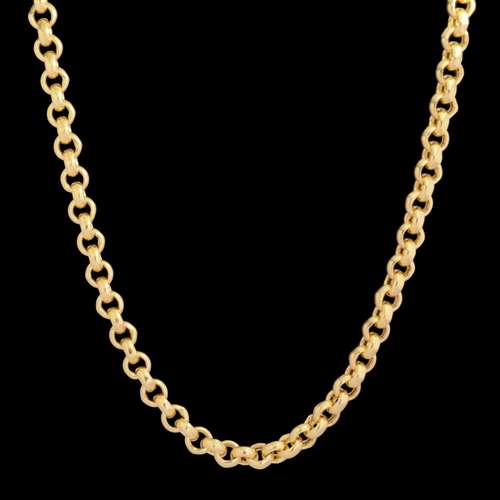 زنجیر طلا 18 عیار زنانه طلای مستجابی مدل رولو کد R55