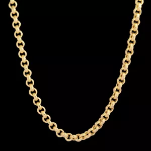 زنجیر طلا 18 عیار زنانه طلای مستجابی مدل رولو گلستانه کد R45