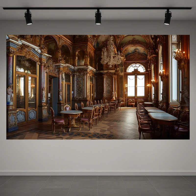 پوستر طرح تالار سلطنتی مدل معماری مجلل کد AR3059239