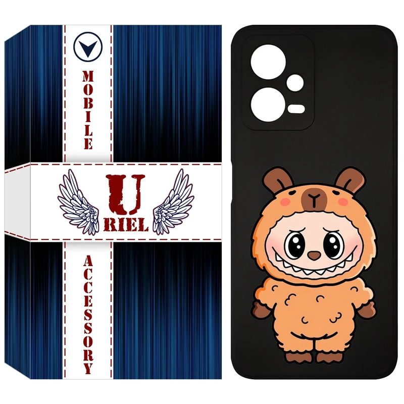 کاور یوریل قاب مدل KSH کد 110 طرح عروسک لبوبو مناسب برای گوشی موبایل شیائومی Poco X5 / Redmi Note 12 5G