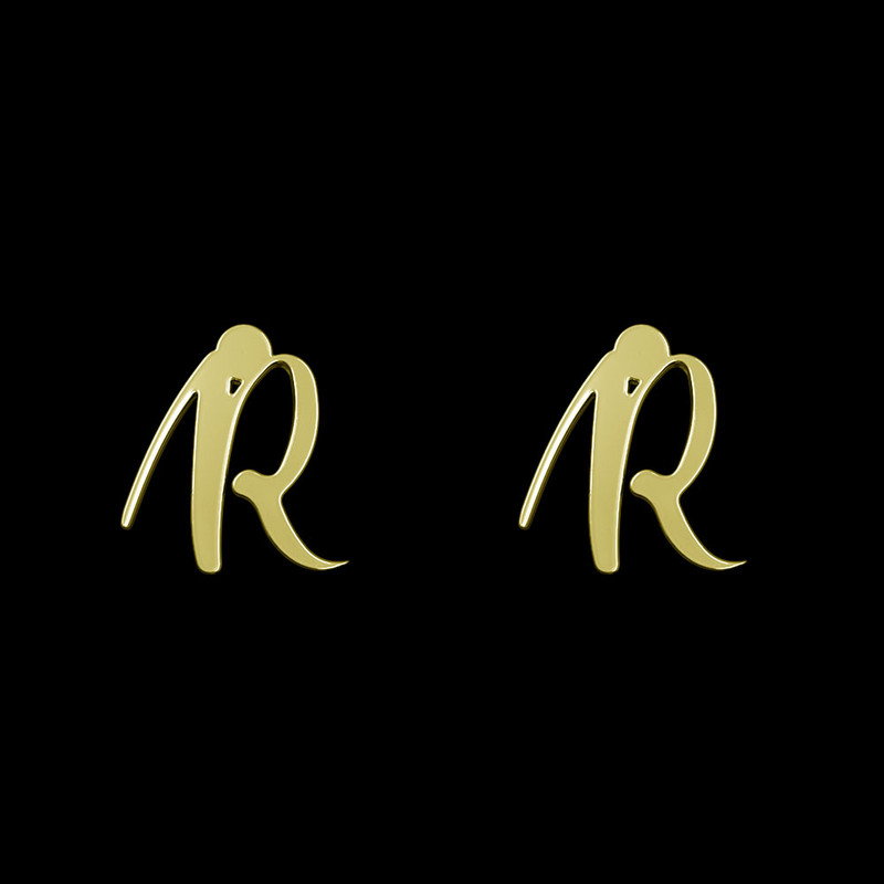 گوشواره طلا 18 عیار زنانه مدوپد مدل حرف R کد GA1-10904 گوشواره طلا 18 عیار زنانه مدوپد مدل حرف R کد GA1-10904