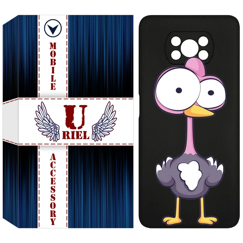 کاور یوریل مدل KSH کد 43 طرح شترمرغ مناسب برای گوشی موبایل شیائومی Poco X3 / Poco X3 Pro