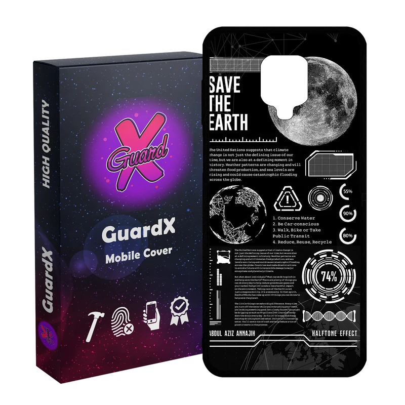 کاور گارد ایکس طرح فضا مدل Glass10836 مناسب برای گوشی موبایل شیائومی Redmi Note9 Pro/Note 9 Pro Max/Redmi Note 9S/MI Poco M2 Pro