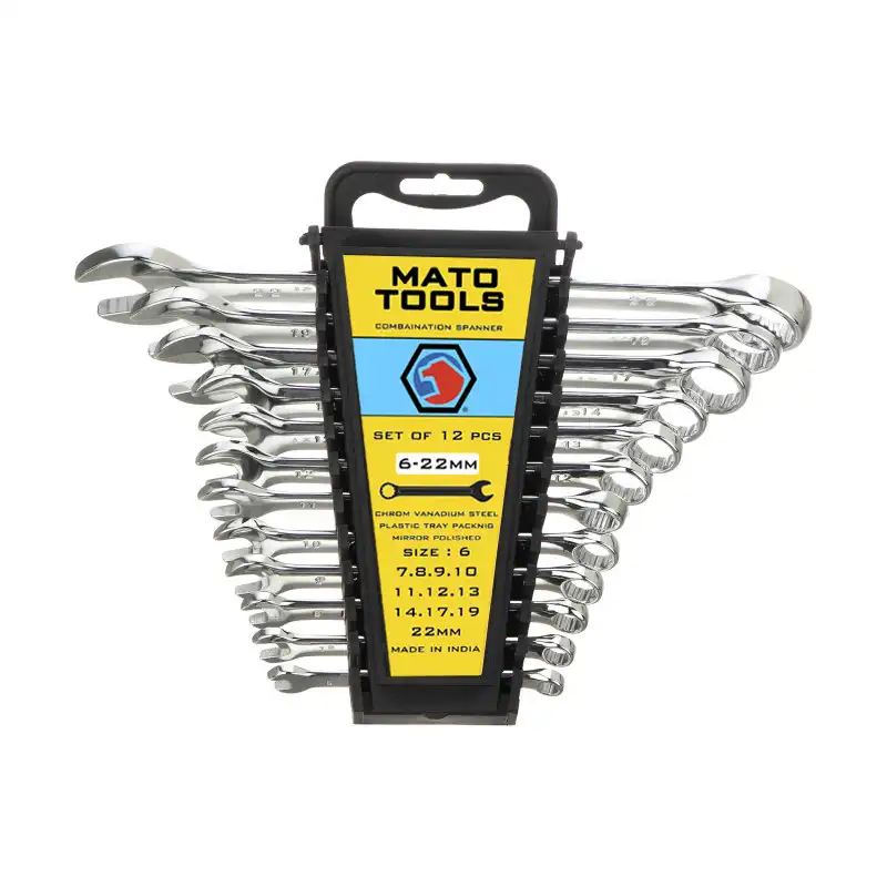 آچار یکسر تخت و یکسر رینگی ماتو تولز مدل MT.1012 مجموعه 12 عددی