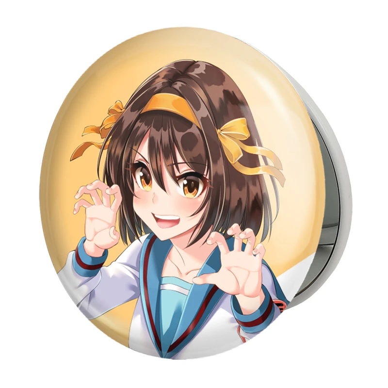 آینه جیبی خندالو طرح هاروهی انیمه ناپدید شدن هارومی سوزومیا The Disappearance of Haruhi Suzumiya مدل تاشو کد 23128 