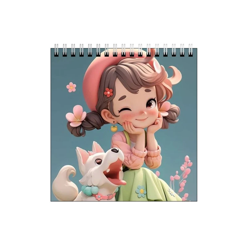 دفتر طراحی طرح دختر چشم زن و سگ کد 7041812