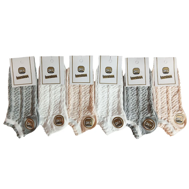 جوراب ساق کوتاه زنانه تانیلان مدل 1529 بسته 6 عددی