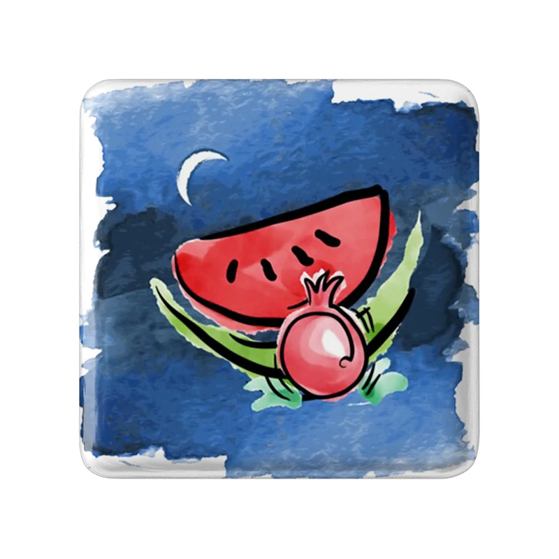 مگنت خندالو طرح شب یلدا  مدل مربعی کد 20385