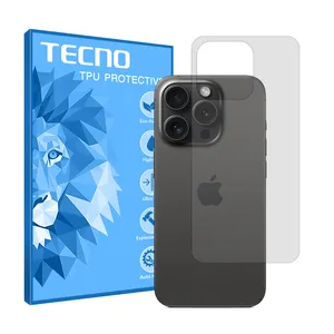 Tecno HyGEL model transparent back protector suitable for Apple iPhone 15 Pro Max mobile phone