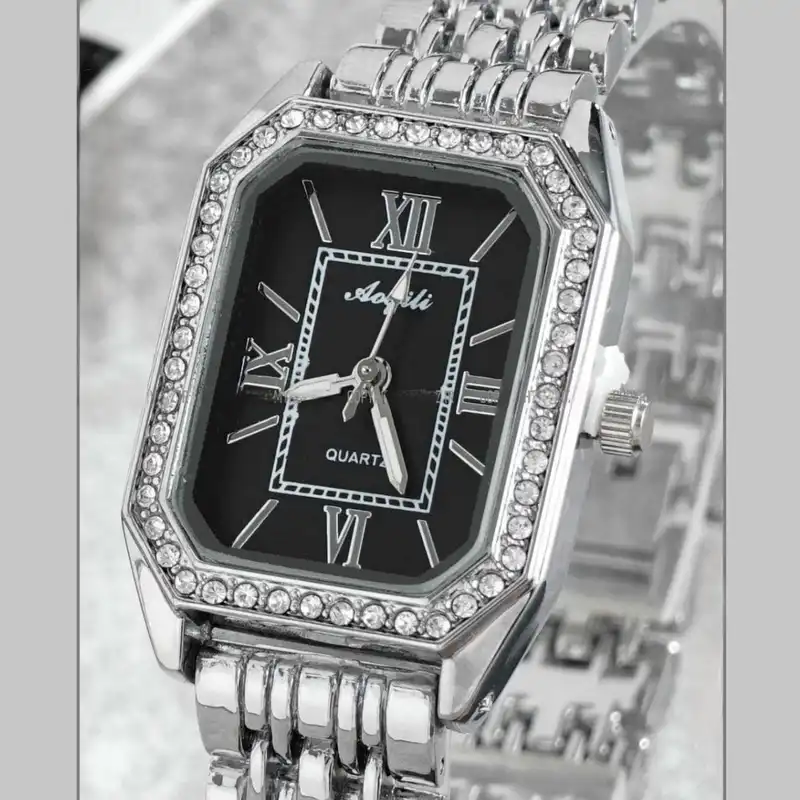 ساعت مچی عقربه ای زنانه مدل یونانی دورنگین mn