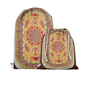 نظم دهنده سفری مدوپد طرح قالی قم ترنجی بیضی مدل C-Ghom142 بسته 2 عددی