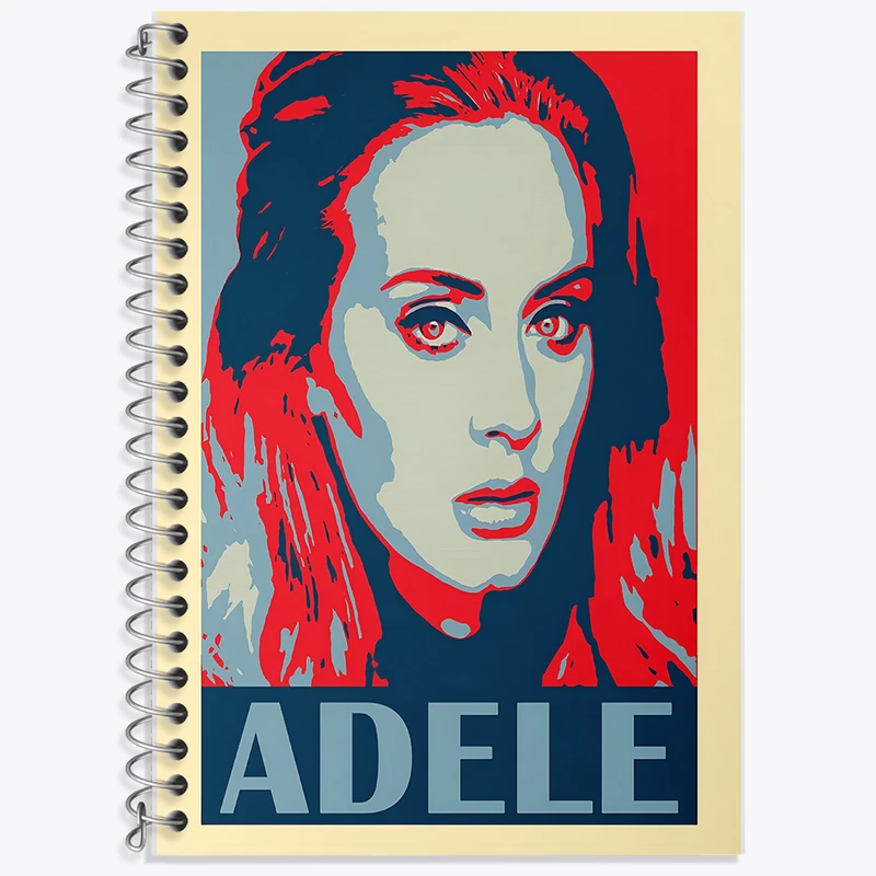 دفتر زبان 50 برگ خندالو مدل سه خط طرح ادل (Adele) کد F6474