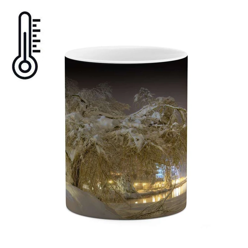 ماگ حرارتی کاکتی مدل منظره برفی کد mgh15077