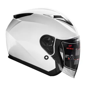 کلاه کاسکت بدون فک فلش مدل 868 glossy white