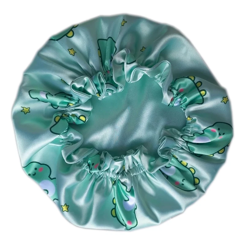 کلاه زنانه مدل ساتن ابریشم طرح دایناسور