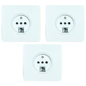 پریز تلفن صنایع آسیا الکتریک مدل SFD-WHT بسته 3 عددی