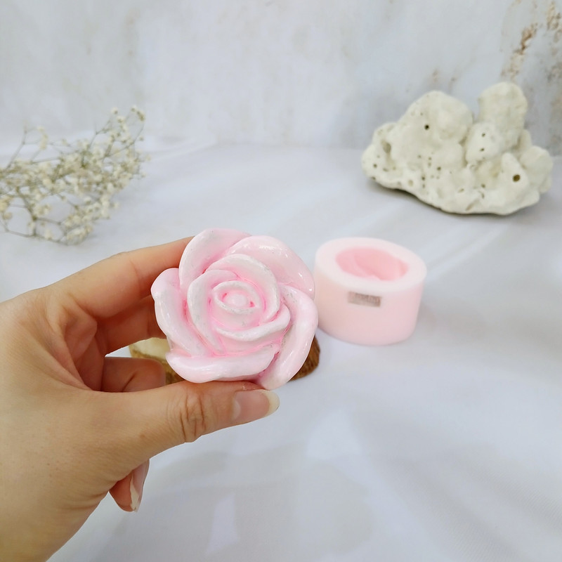 قالب شمع کوشا مدل رز سه بعدی